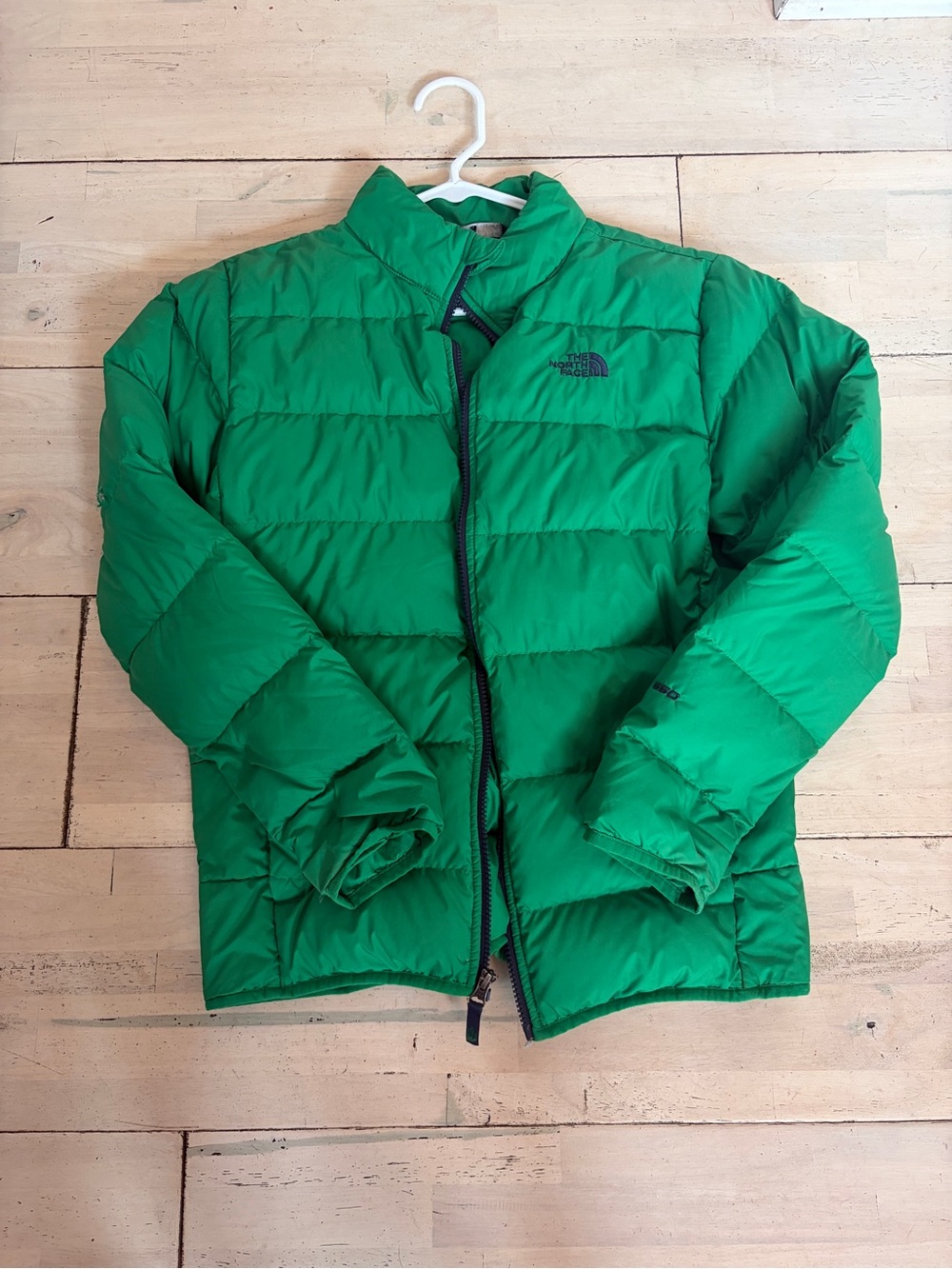The North Face Boys XL/ Women’s Small Bright Green Quilted Puffer Jacket